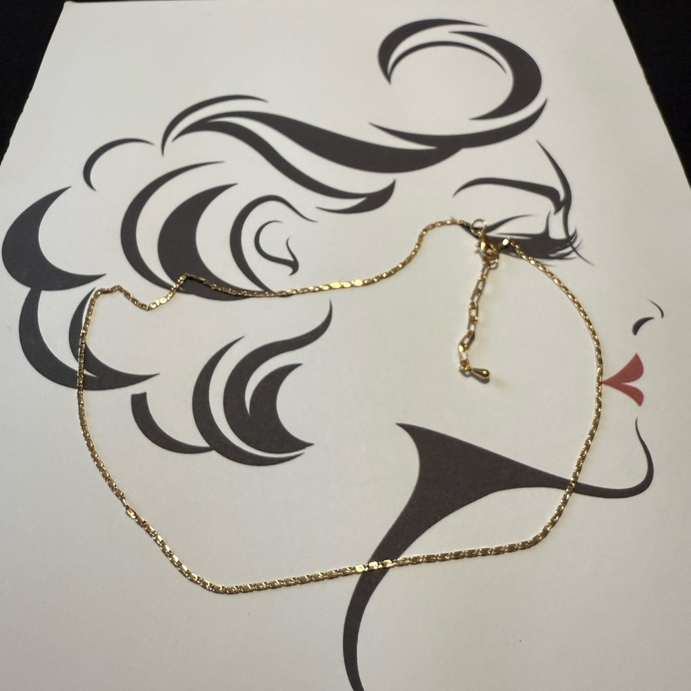 18k Yellow Gold Plated Dainty Necklace #5